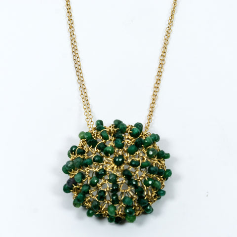 Emerald Crochet Necklace