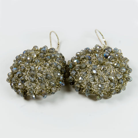 Mystic Labradorite Crochet Earrings