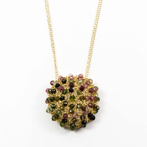Tourmaline Crochet Necklace