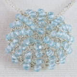 Blue Topaz Crochet Necklace
