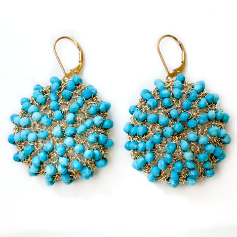 Arizona Turquoise Crochet Earrings