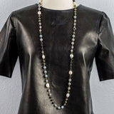 Mixed Stone, White Pearls and Pave Diamonds Beaded Necklace