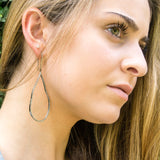 Organic Diamond Hoop Earrings