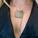 Pave Diamonds Plate Necklace