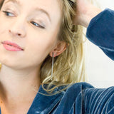 Pave Diamond Hoops and Stick Earrings