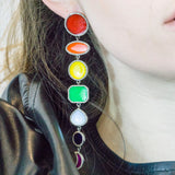 Rainbow Pave Diamonds Earrings